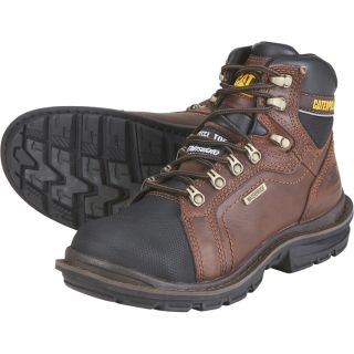 CAT 6In. Steel Toe Insulated Waterproof EH Work Boot   Tough Oak, Size 14,