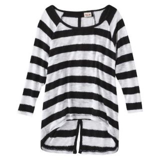 Mossimo Supply Co. Juniors Striped Button Back Sweater   Black/White S(3 5)