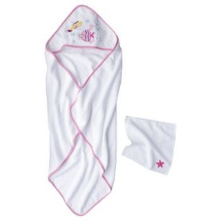 Luvable Friends Newborn Girls Hooded Towel and Washcloth Set   Pink