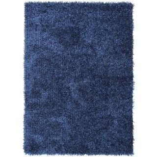 Ombre Blue Solid Shag Rug (5 X 76)