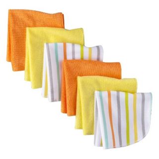 Circo Infant 6 Pack Washcloth Set   Orange/Yellow