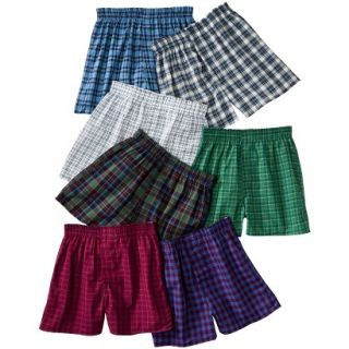 Fruit Of The Loom Boys 5 +2 Free Tartan Boxer   Assorted S