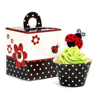 Ladybug Fancy Cupcake Wrapper Combo Kit