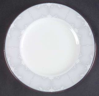 Waterford China Alana Accent Salad Plate, Fine China Dinnerware   Pale Blue&Whit