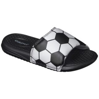 Boys Soccer Slide Sandals   Black 10 11