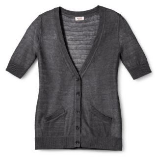 Mossimo Supply Co. Juniors Short Sleeve Cardigan   Charcoal S(3 5)