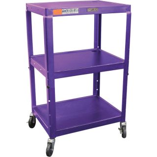 Wilson Metal Utility Cart   Height Adjustable, Purple, Model W42APE