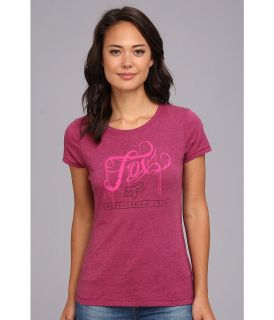 Fox Ink Crew Tee Womens T Shirt (Burgundy)
