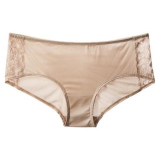 Gilligan & OMalley Womens Micro Shirred With Lace Hipster   Mochaccino L