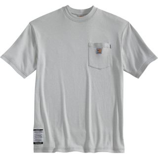 Carhartt Flame Resistant Short Sleeve T Shirt   Light Gray, Small, Regular