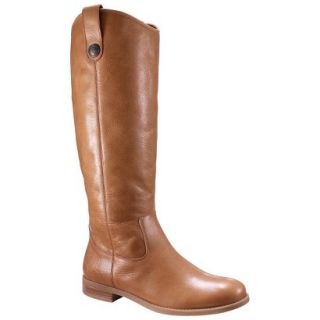 Womens Merona Kasia Genuine Leather Riding Boot   Tan/Natural 9.5