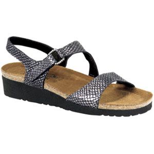 Naot Womens Pamela Grey Lizard Sandals, Size 36 M   4421 B21