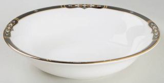 Wedgwood Preston Coupe Cereal Bowl, Fine China Dinnerware   White&Gold Decor On