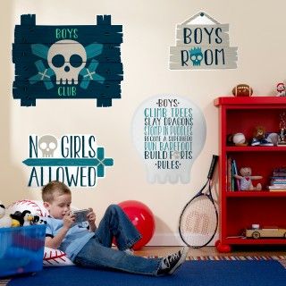 Boys Only Bash Giant Wall Decals