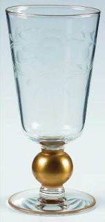 Glastonbury   Lotus 553 1 Juice Glass   Stem #553, Gold Ballfloral Cut