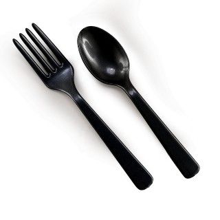 Forks Spoons   Black