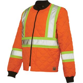 Work King Class 2 High Visibility Trucker Jacket   Orange, 2XL, Model S43211