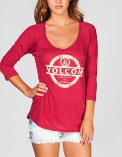 Straight Womens Tee Burgundy In Sizes Large, Small, X Large, Medium, X S