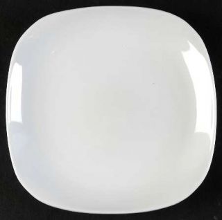 Corning Cor101 Salad Plate, Fine China Dinnerware   All White,Square,No Trim