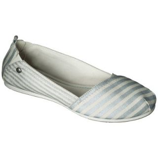 Womens Mad Love Lynnae Striped Loafer   Silver Metallic 8