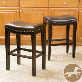 Christopher Knight Avondale Brown Backless Counter Stools (set Of 2)