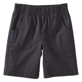Circo Infant Toddler Boys Checked Chino Short   Charcoal 2T