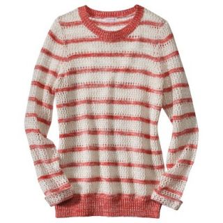 Xhilaration Juniors Open Stitched Sweater   Coral XXL(19)