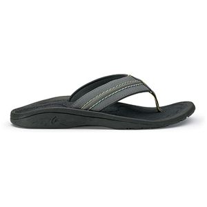 Olukai Mens Hokua Charcoal Dark Shadow Sandals, Size 12 M   10161 2642