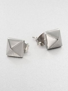 Eddie Borgo Pyramid Stud Earrings/Silver   Silver