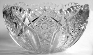 Smith Glass  Quintec Clear Round Bowl   Line #317,Star/Panels On Bowl