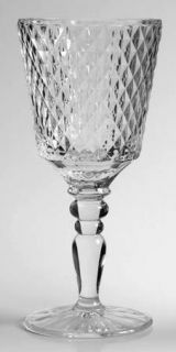 Villeroy & Boch Retro Country Water Goblet   Clear, Textured Diamond Decor