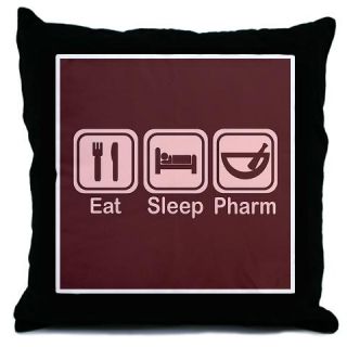  Eat, Sleep, Pharm 2 Throw Pillow