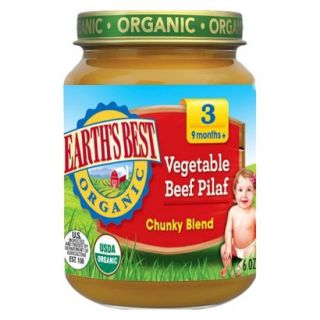 Earths Best Baby Food Jar   Vegetable Beef Pilaf 6oz (12 Pack)