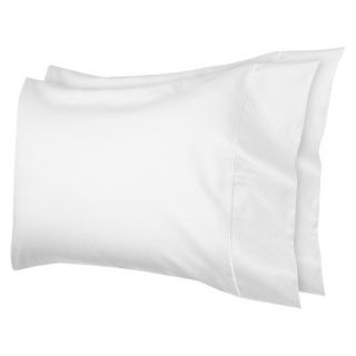 Fieldcrest Luxury 500 Thread Count Geo Pillowcase Set   True White