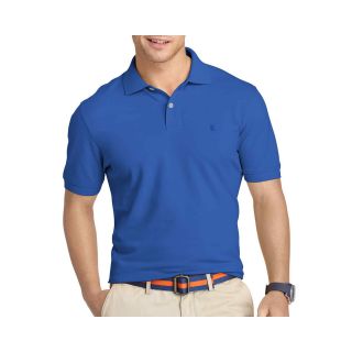 Izod Short Sleeve Heritage Piqué Polo Shirt, Blue, Mens