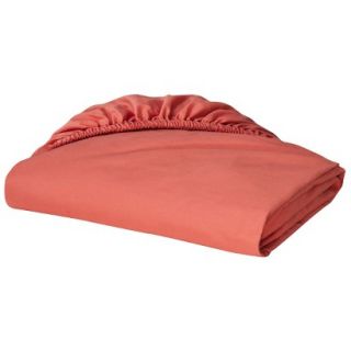 Threshold Ultra Soft 300 Thread Count Fitted Sheet   Coral (Full)