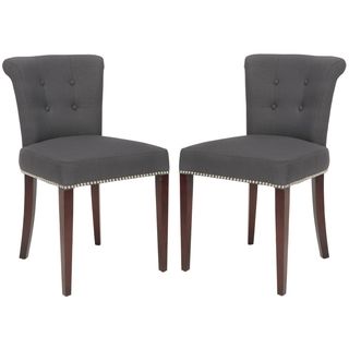 Safavieh Carrie Charcoal Grey Side Chair (set Of 2)