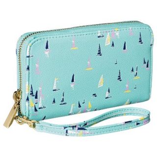 Merona Sailboat Zip Around Phone Case Wallet with Removable Wristlet Strap  