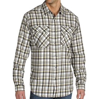 ExOfficio Roughian Plaid Flannel Shirt   Long Sleeve (For Men)   DARK BRICK (L )