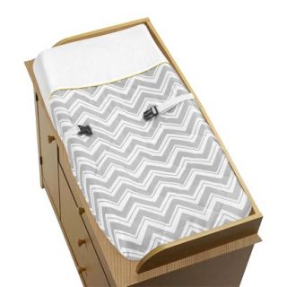 Yellow and Gray Zig Zag Changing Pad Cover