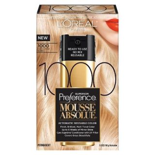 LOreal Paris Superior Preference Mousse Absolue Reusable Hair Color   1000
