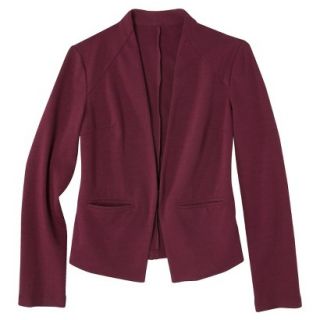 Merona Womens Ponte Collarless Jacket   Berry Cobbler   XL