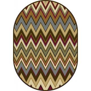 Lagoon Multi Oval Transitional Area Rug