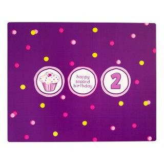 Girls Lil Cupcake 2nd Birthday Activity Placemats