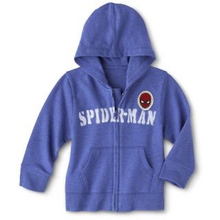 Spider Man Infant Toddler Boys Zip Up Hoodie   Liberty Blue 4T