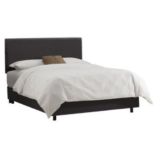 Skyline Twin Bed Skyline Furniture Arcadia Nailbutton Bed   Charcoal