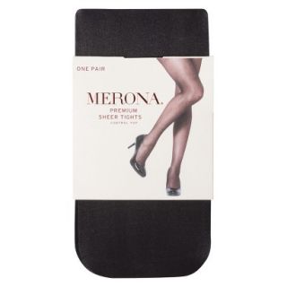 Merona Control Top Sheer Womens Tights   Black S/M