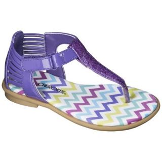 Toddler Girls Cherokee Jingles Thong Sandals   Purple 8