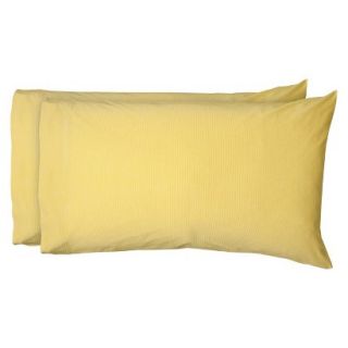 Room Essentials Jersey Pillow Case Set   Mustard Stripe (King)