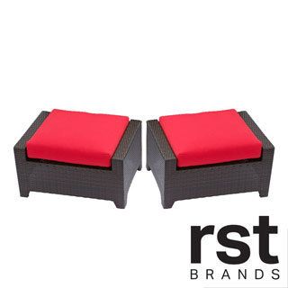 Rst Brands Cantina By Rst Outdoor 2 piece Patio Ottoman Set Espresso Size 2 Piece Sets